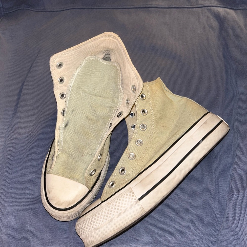 Converse Cream High-Top Sneakers